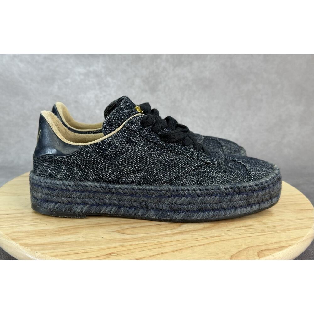 Stuart Weitzman Indigo Daryl Canvas Espadrille Sneakers Size 8.5B